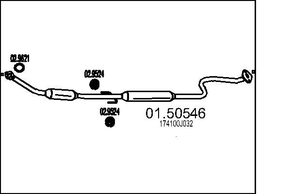 MTS 01.50546 Vidurinis duslintuvas
