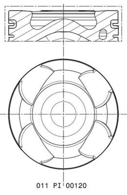 MAHLE 011 PI 00120 002 Stūmoklis