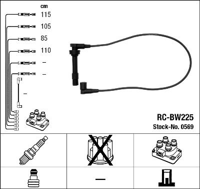 Uždegimo laido komplektas NGK 0569