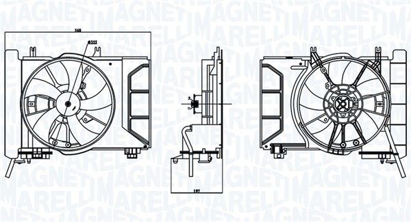 MAGNETI MARELLI 069422769010 Ventiliatorius, radiatoriaus