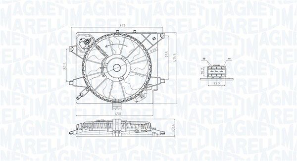 MAGNETI MARELLI 069422789010 Ventiliatorius, radiatoriaus