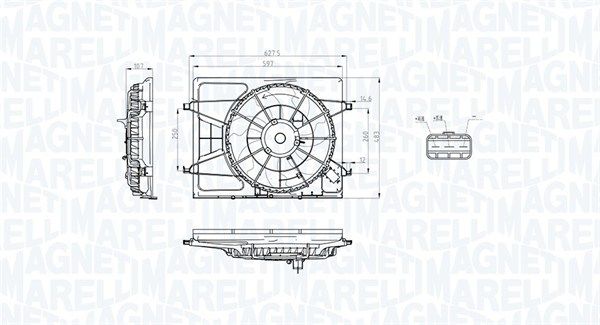MAGNETI MARELLI 069422793010 Ventiliatorius, radiatoriaus