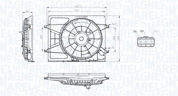 MAGNETI MARELLI 069422796010 Ventiliatorius, radiatoriaus