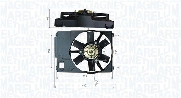 MAGNETI MARELLI 069422800010 Ventiliatorius, radiatoriaus