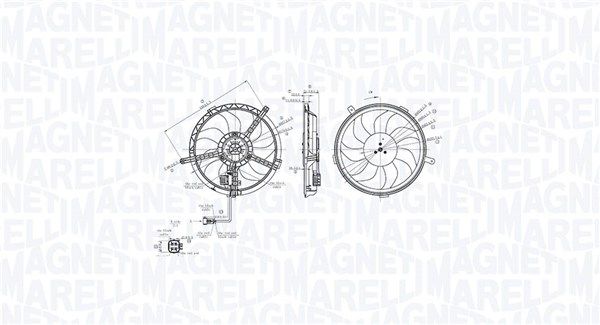 MAGNETI MARELLI 069422850010 Ventiliatorius, radiatoriaus
