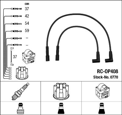 Uždegimo laido komplektas NGK 0778
