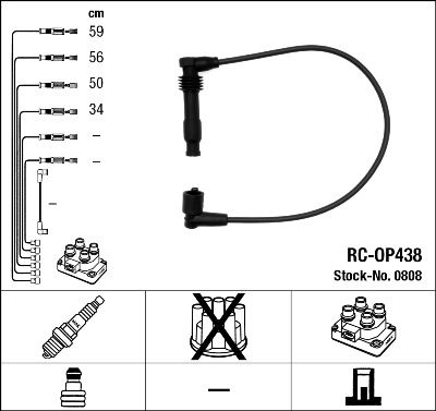 Uždegimo laido komplektas NGK 0808
