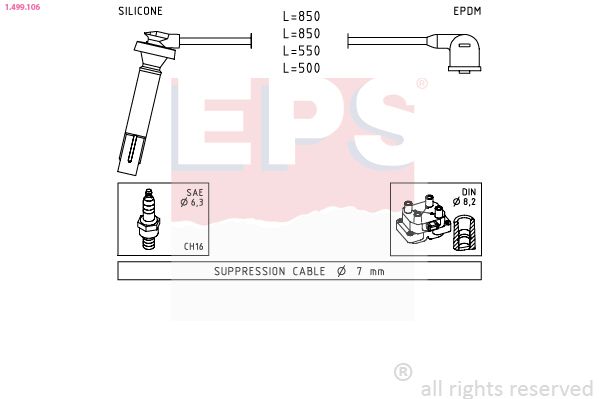 EPS 1.499.106 Uždegimo laido komplektas