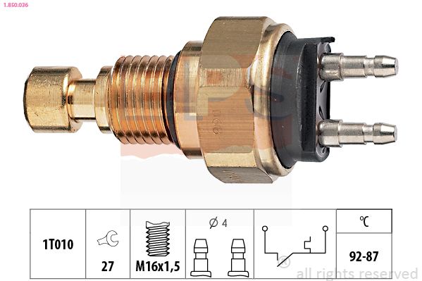 EPS 1.850.036 Temperatūros jungiklis, radiatoriaus ventiliatorius