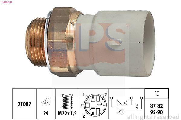EPS 1.850.645 Temperatūros jungiklis, radiatoriaus ventiliatorius