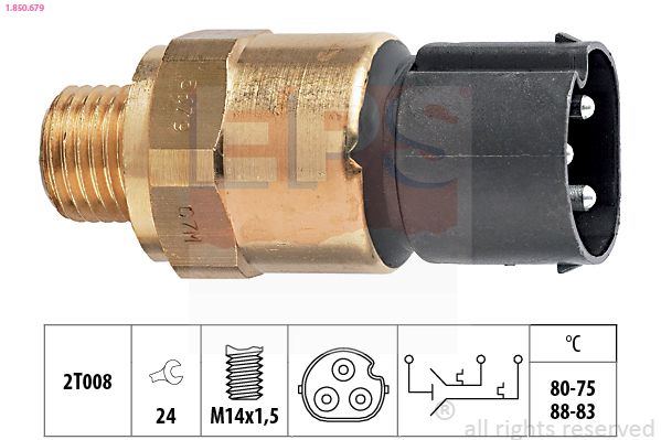 EPS 1.850.679 Temperatūros jungiklis, radiatoriaus ventiliatorius