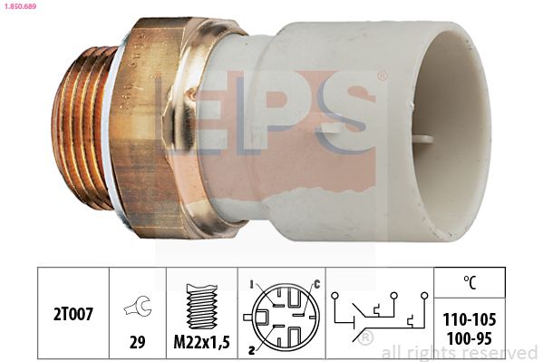 EPS 1.850.689 Temperatūros jungiklis, radiatoriaus ventiliatorius