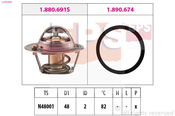 EPS 1.879.999 Termostatas, aušinimo skystis