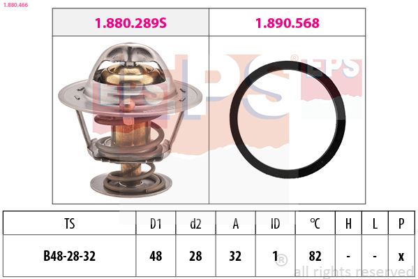 EPS 1.880.466 Termostatas, aušinimo skystis