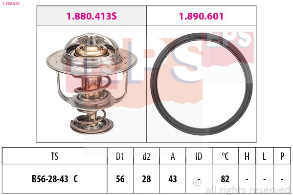 EPS 1.880.640 Termostatas, aušinimo skystis