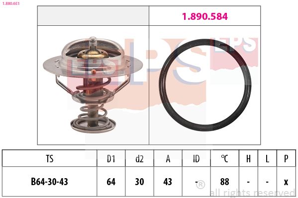EPS 1.880.651 Termostatas, aušinimo skystis