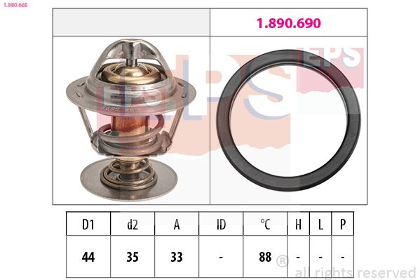 EPS 1.880.685 Termostatas, aušinimo skystis