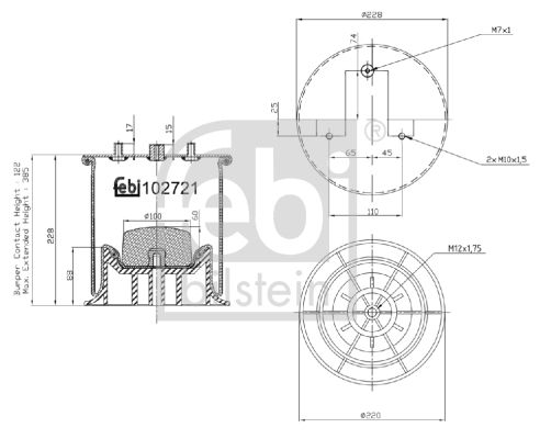 FEBI BILSTEIN 102721 Dėklas, pneumatinė pakaba