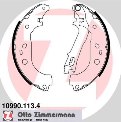 Stabdžių trinkelių komplektas ZIMMERMANN 10990.113.4