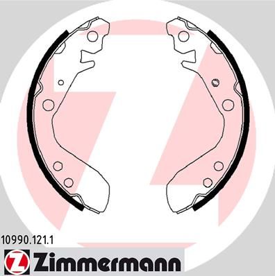 Stabdžių trinkelių komplektas ZIMMERMANN 10990.121.1