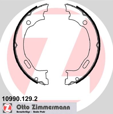 Stabdžių trinkelių komplektas, stovėjimo stabdis ZIMMERMANN 10990.129.2