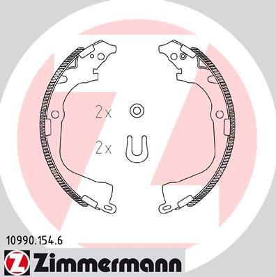 Stabdžių trinkelių komplektas ZIMMERMANN 10990.154.6