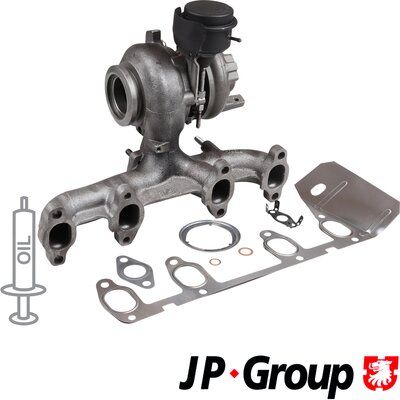 Kompresorius, įkrovimo sistema JP GROUP 1117406600
