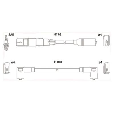 Uždegimo laido komplektas HITACHI 134766