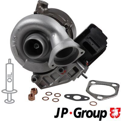 Kompresorius, įkrovimo sistema JP GROUP 1417402600