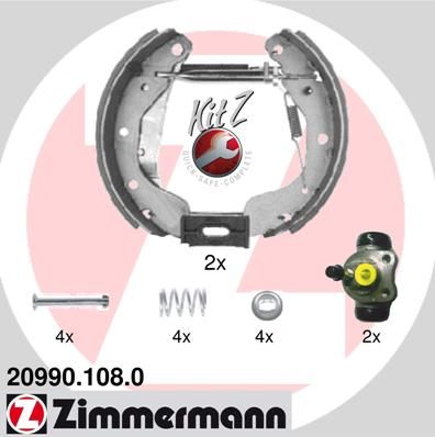 Stabdžių trinkelių komplektas ZIMMERMANN 20990.108.0