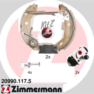 Stabdžių trinkelių komplektas ZIMMERMANN 20990.117.5