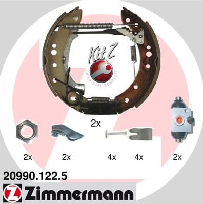 Stabdžių trinkelių komplektas ZIMMERMANN 20990.122.5