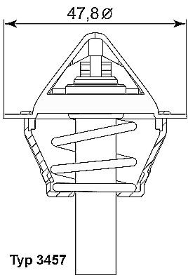 BorgWarner (Wahler) 3457.90D Termostatas, aušinimo skystis