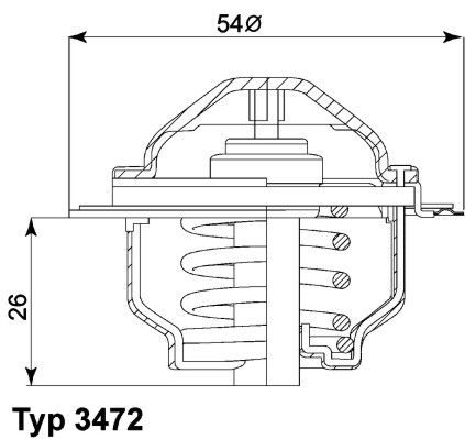 BorgWarner (Wahler) 3472.87D Termostatas, aušinimo skystis
