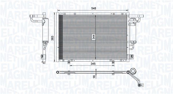 MAGNETI MARELLI 350203100600 Kondensatorius, oro kondicionierius