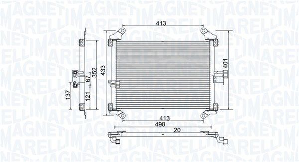 MAGNETI MARELLI 350203772000 Kondensatorius, oro kondicionierius