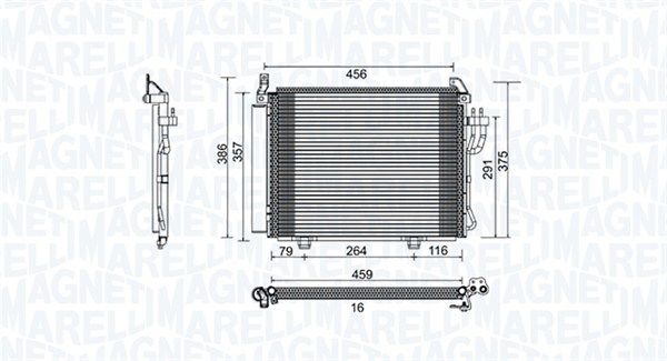 MAGNETI MARELLI 350203790000 Kondensatorius, oro kondicionierius