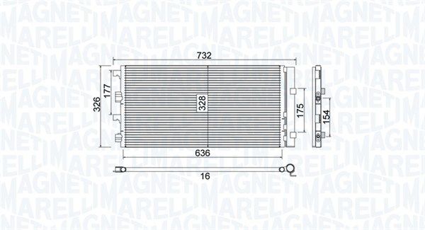 MAGNETI MARELLI 350203797000 Kondensatorius, oro kondicionierius