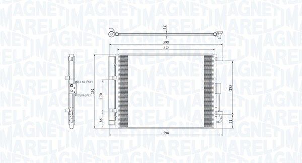 MAGNETI MARELLI 350203809000 Kondensatorius, oro kondicionierius