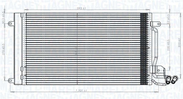 MAGNETI MARELLI 350203821000 Kondensatorius, oro kondicionierius