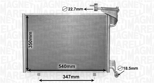 MAGNETI MARELLI 350203870000 Kondensatorius, oro kondicionierius