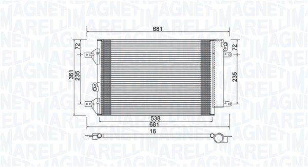 MAGNETI MARELLI 350203910000 Kondensatorius, oro kondicionierius