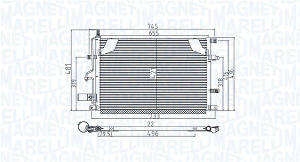 MAGNETI MARELLI 350203914000 Kondensatorius, oro kondicionierius