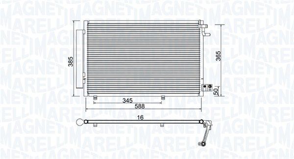 MAGNETI MARELLI 350203930000 Kondensatorius, oro kondicionierius