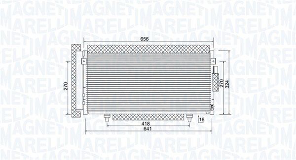 MAGNETI MARELLI 350203998000 Kondensatorius, oro kondicionierius