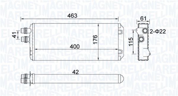 MAGNETI MARELLI 350218325000 Šilumokaitis, salono šildymas