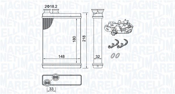 MAGNETI MARELLI 350218515000 Šilumokaitis, salono šildymas