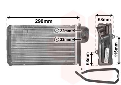 VAN WEZEL 40006100 Šilumokaitis, salono šildymas