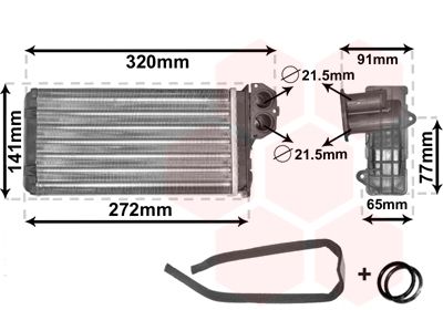 VAN WEZEL 40006199 Šilumokaitis, salono šildymas