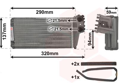 VAN WEZEL 40006227 Šilumokaitis, salono šildymas